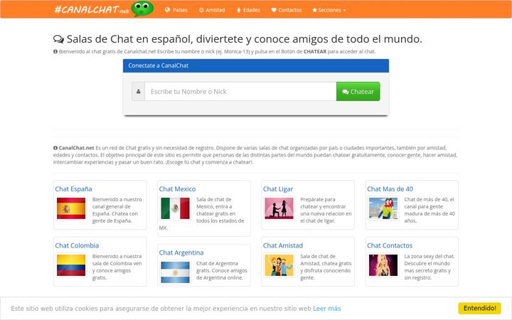 Screenshot di canalchat.net