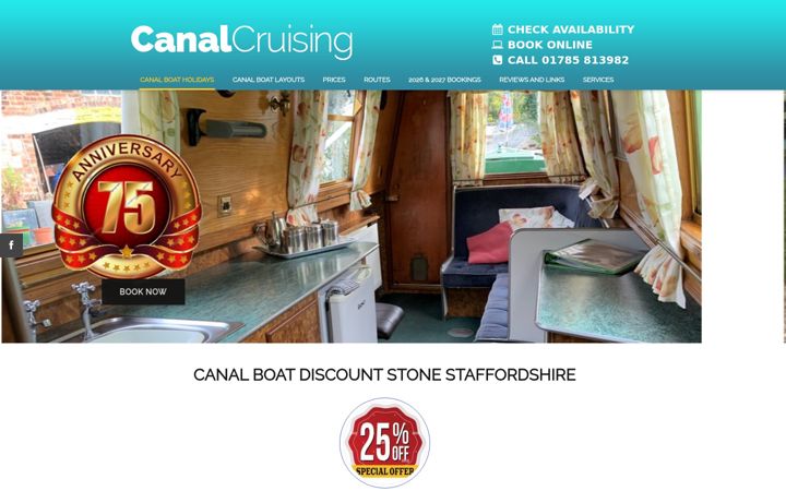 Screenshot of canalcruising.co.uk