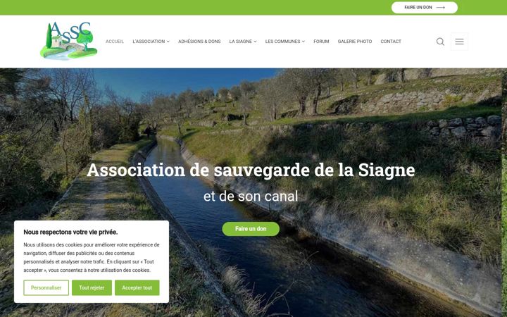 Snímek obrazovky canaldelasiagne.fr