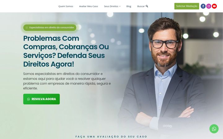 Screenshot stránky canaldoconsumidor.com.br