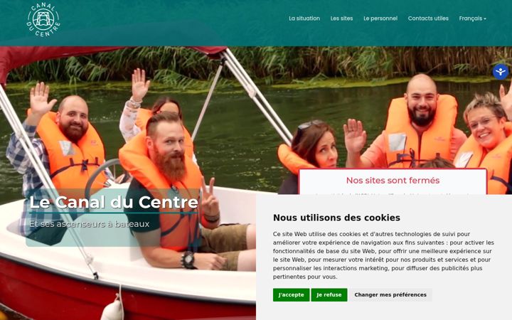 Screenshot of canalducentre.be