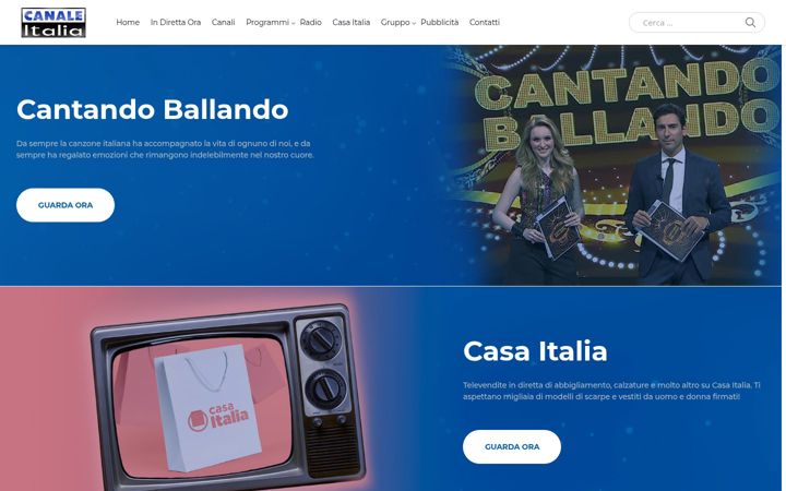 Screenshot ta' canaleitalia.it