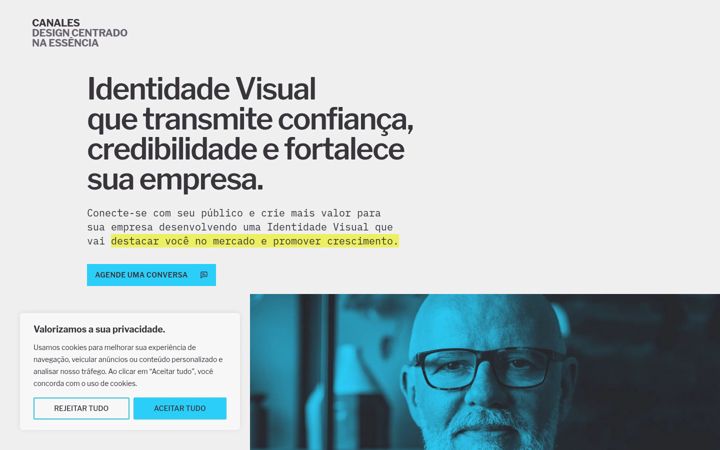 Screenshot stránky canalesdesign.com.br