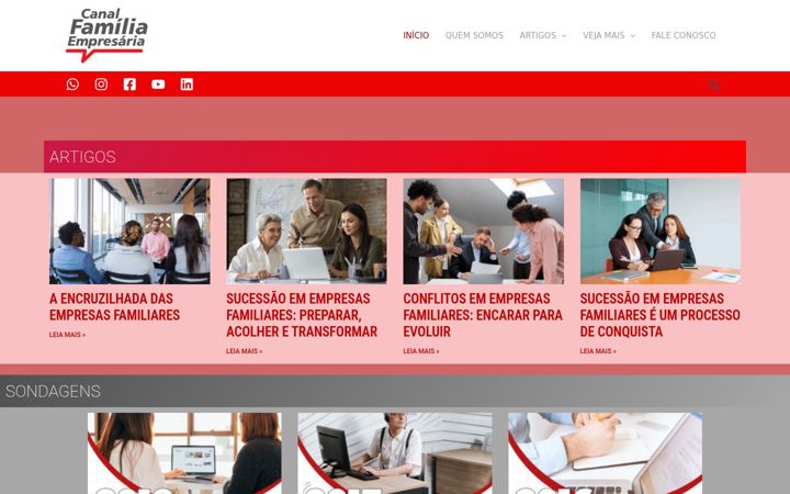 Screenshot of canalfamiliaempresaria.com.br