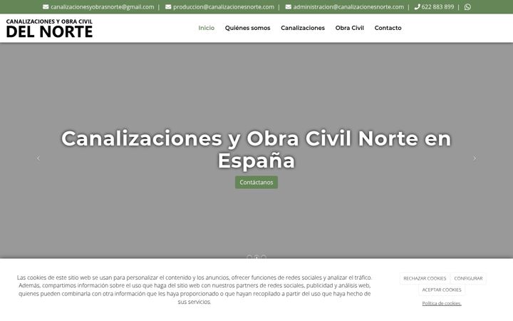 Screenshot of canalizacionesnorte.com