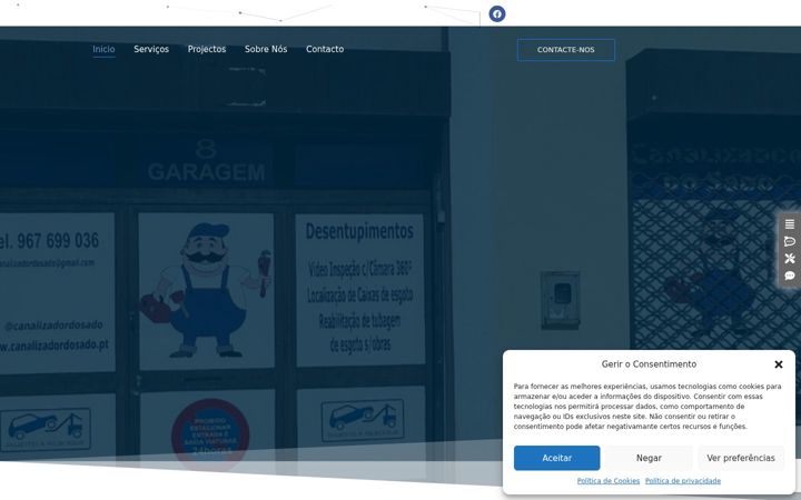 Zrzut ekranu canalizadordosado.pt