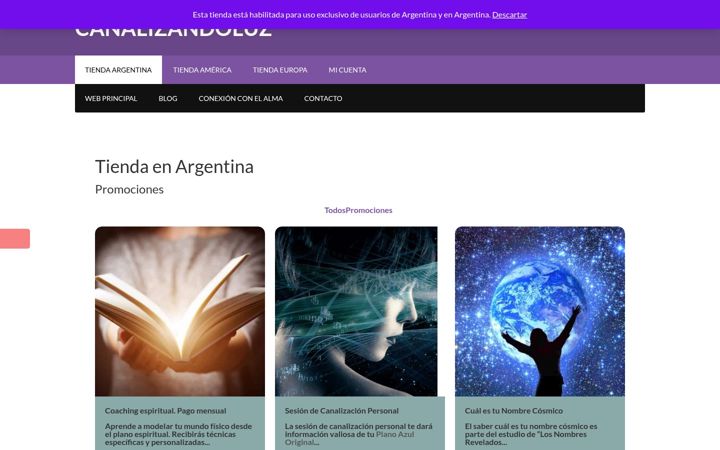 Screenshot of canalizandoluz.com.ar