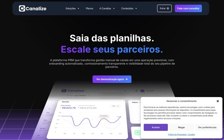 Screenshot of canalizeprm.com.br