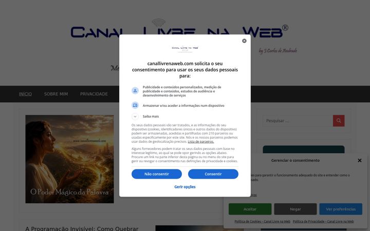 Screenshot of canallivrenaweb.com