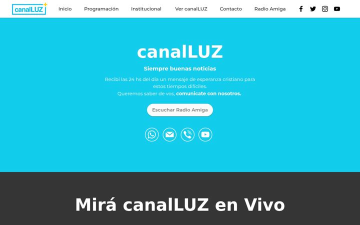 Posnetek zaslona canalluz.org