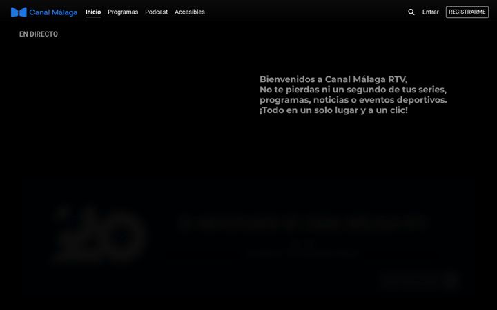Screenshot of canalmalaga.es