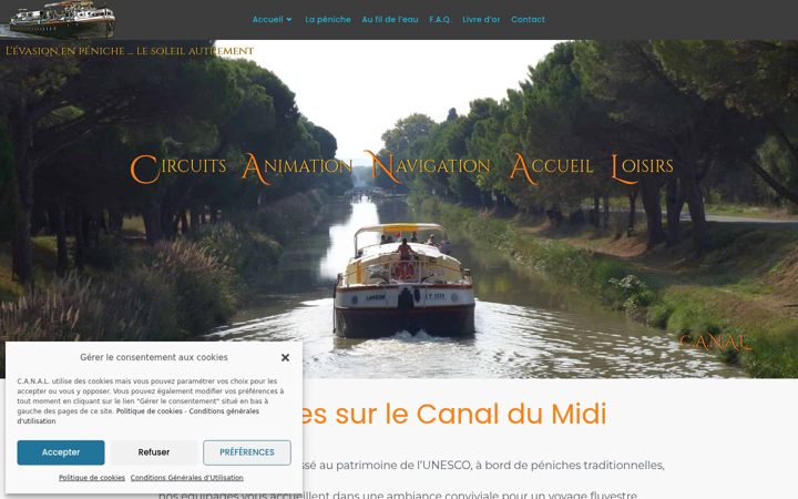 Snímek obrazovky canalmidi.fr