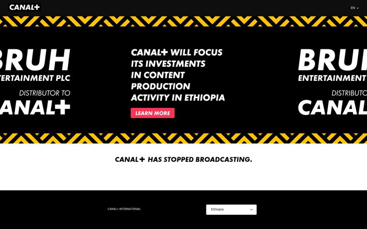 Screenshot of canalplus-ethiopia.com