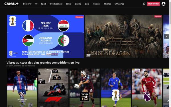 Screenshot of canalplus.com