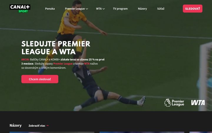 Screenshot of canalplussport.sk