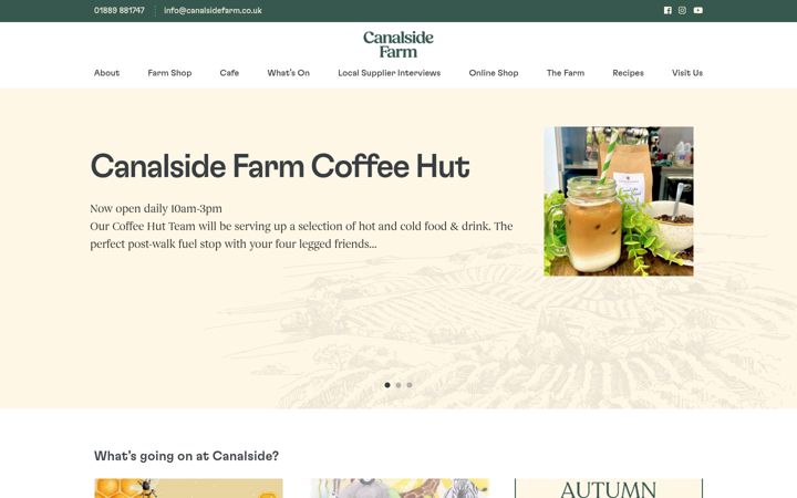 Screenshot of canalsidefarm.co.uk