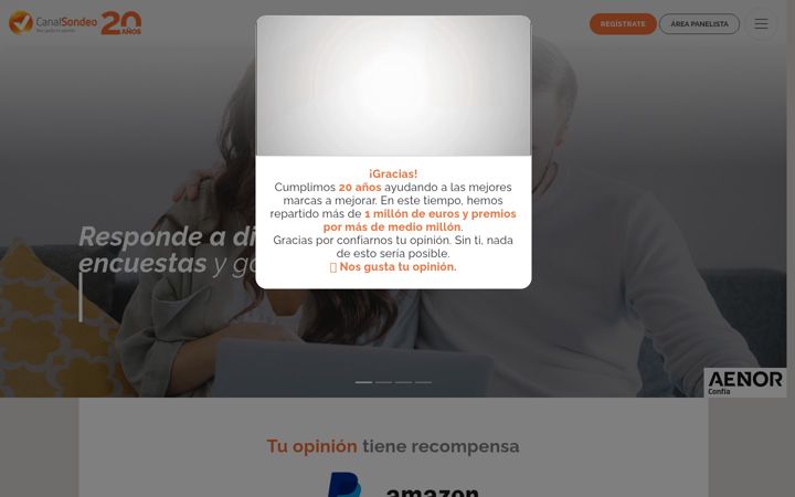 Capture d'écran de canalsondeo.es