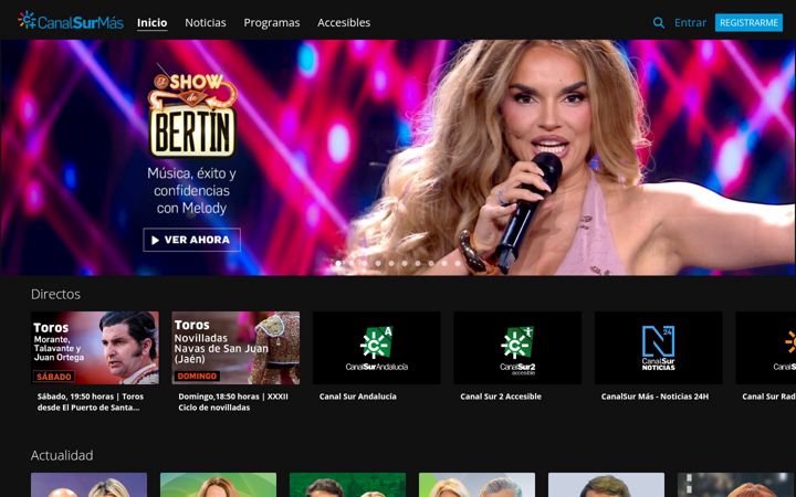 Screenshot of canalsurmas.es