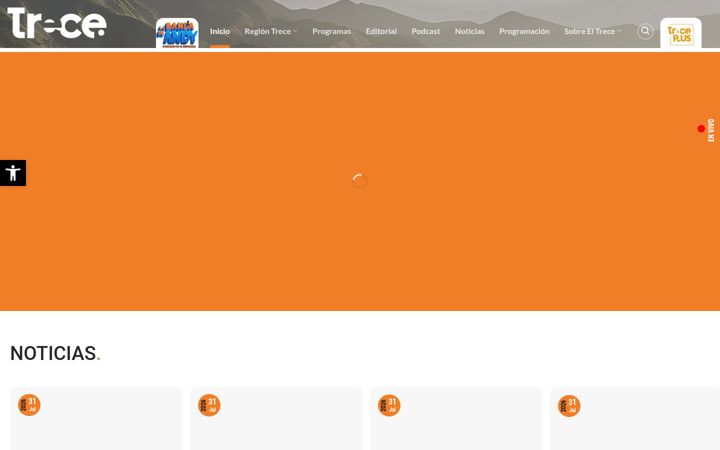 Screenshot of canaltrece.com.co