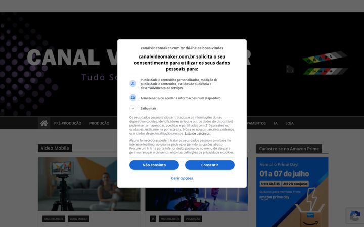 Screenshot of canalvideomaker.com.br