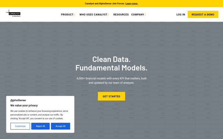 Screenshot of canalyst.com