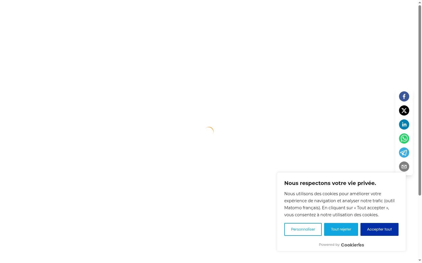 Screenshot of the consent banner shown before any interaction