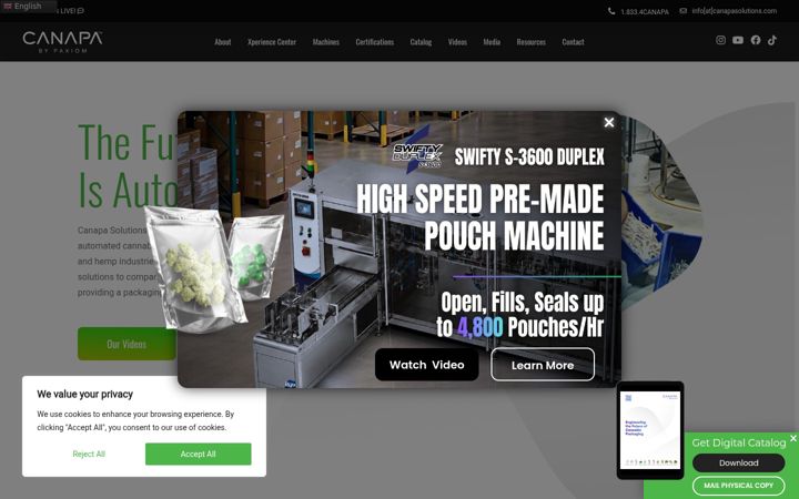 Screenshot of canapasolutions.ca