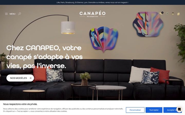 Screenshot of canapeo.fr