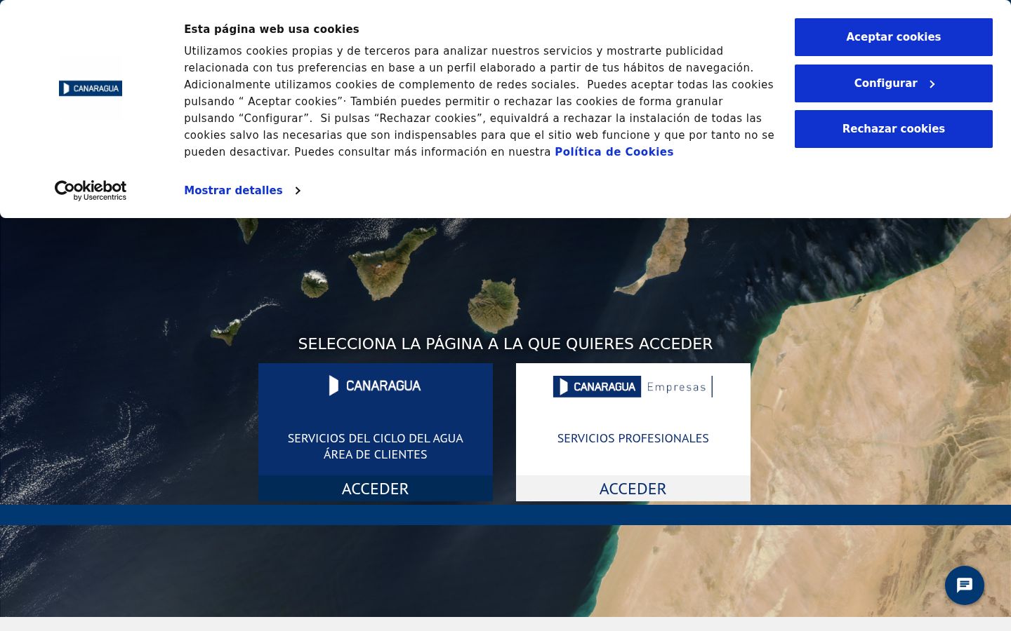 Captura de ecrã do banner de consentimento apresentado antes de qualquer interação