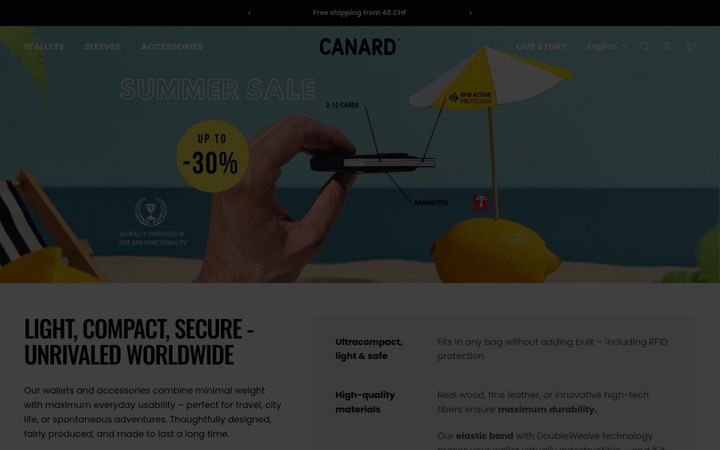 Screenshot of canard.store