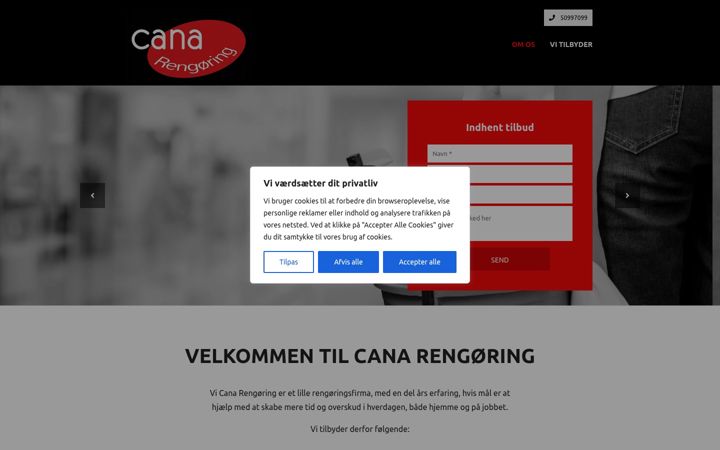 Screenshot of canaren.dk