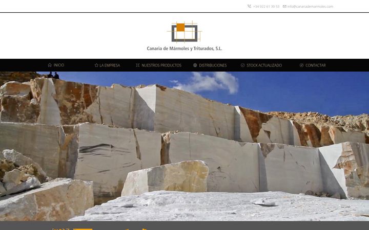 Screenshot of canariademarmoles.com