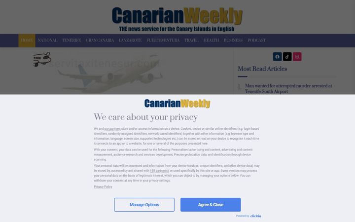 Screenshot of canarianweekly.com
