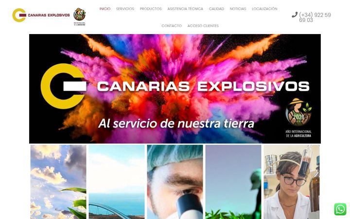 Екранна снимка на canariasexplosivos.es