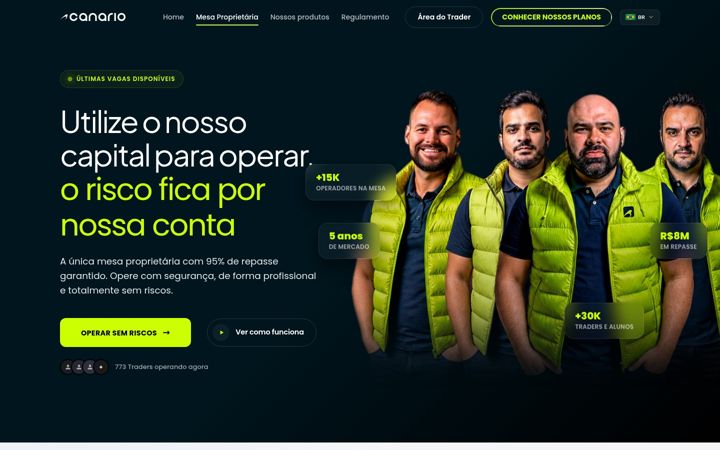 Screenshot of canariocapital.com.br