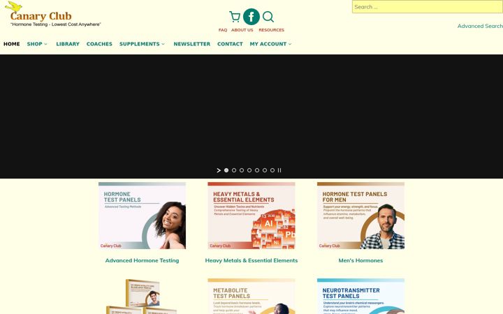 Screenshot of canaryclub.org