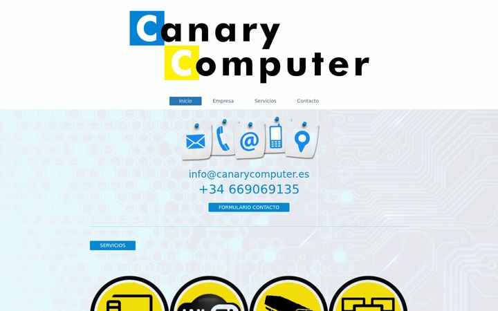 Screenshot of canarycomputer.es