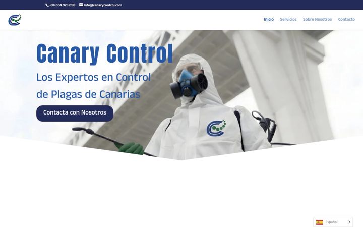 Screenshot of canarycontrol.com