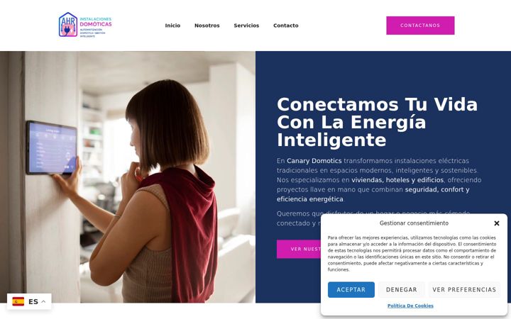 Screenshot of canarydomotics.com