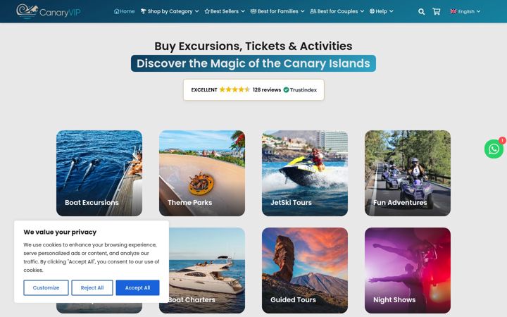 Screenshot of canaryvip.com