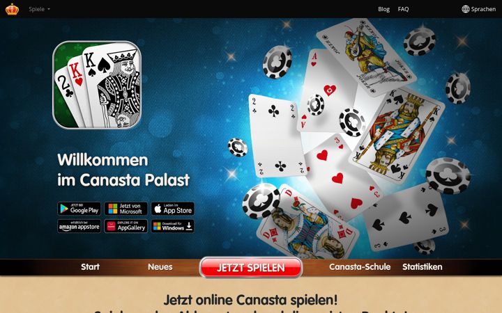 Screenshot of canasta-palast.de