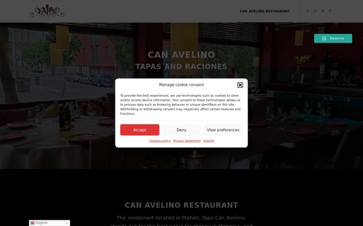 Screenshot of canavelino.com