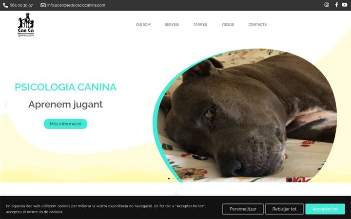 Screenshot of cancaeducaciocanina.com
