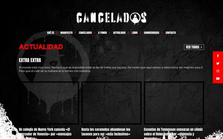 Screenshot of cancelados.es