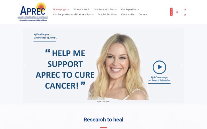 Snímek obrazovky cancer-aprec.fr