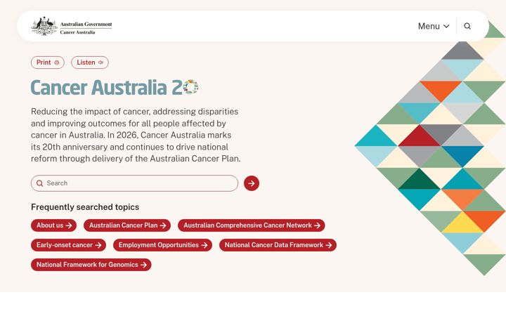 Screenshot van canceraustralia.gov.au