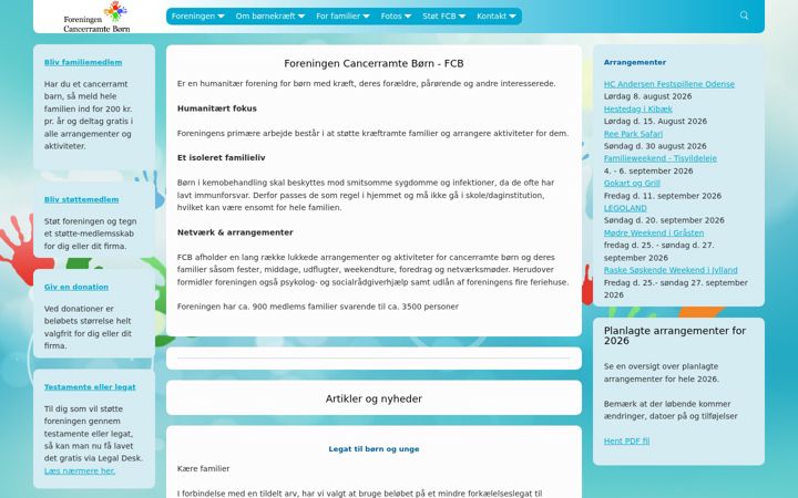 Screenshot of cancerbarn.dk