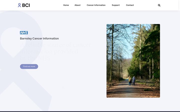 Screenshot of cancerbci.co.uk