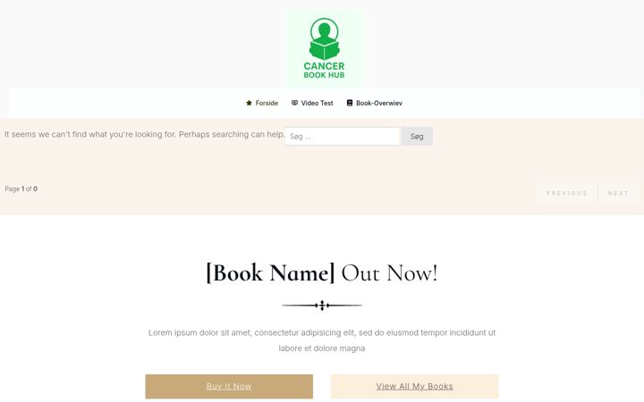Screenshot of cancerbookhub.dk