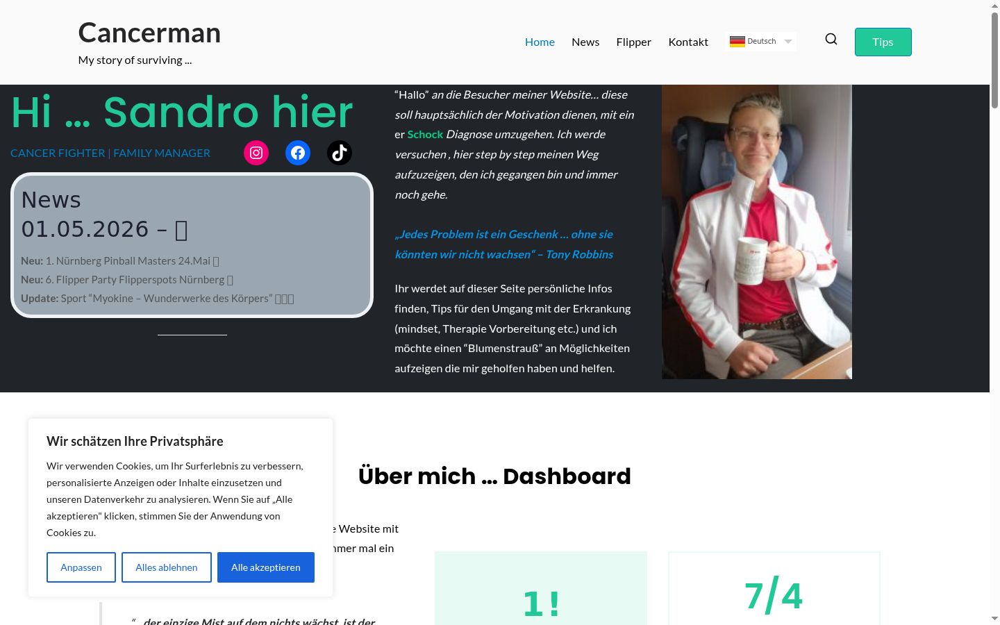 Screenshot tal-banner tal-kunsens muri qabel kwalunkwe interazzjoni